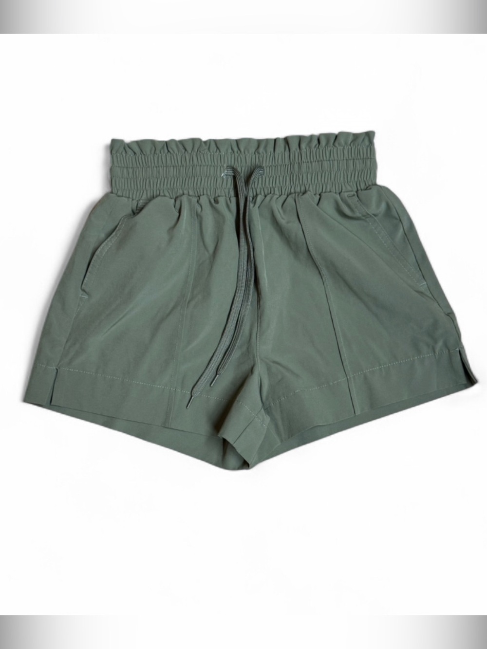 No Boundaries Women’s Paperbag Waist Hiking Shorts Green XS - Picture 1 of 6
